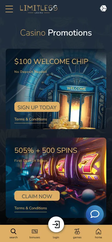 Limitless Casino screenshot